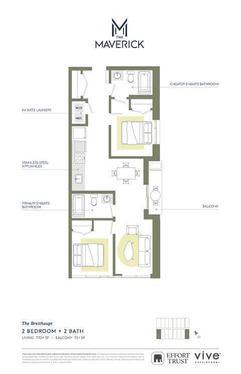 The Breithaupt Floor Plan at The Maverick, Kitchener, ON